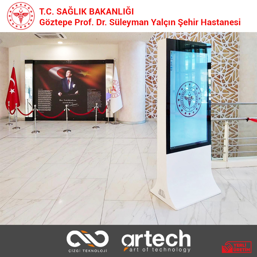 Göztepe Prof. Dr. Süleyman Yalçın Şehir Hastanesi'ne Poliklinik Bilgilendirme EkranIarı ve Totemlerimizi Konumladırdık.