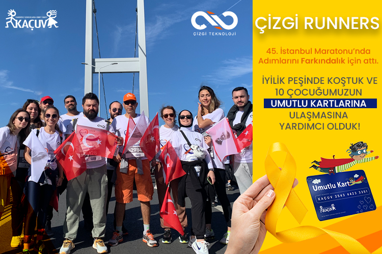 45. İstanbul Maratonu’nda Çizgi Runners olarak adımlarımızı KAÇUV’a destek için attık!